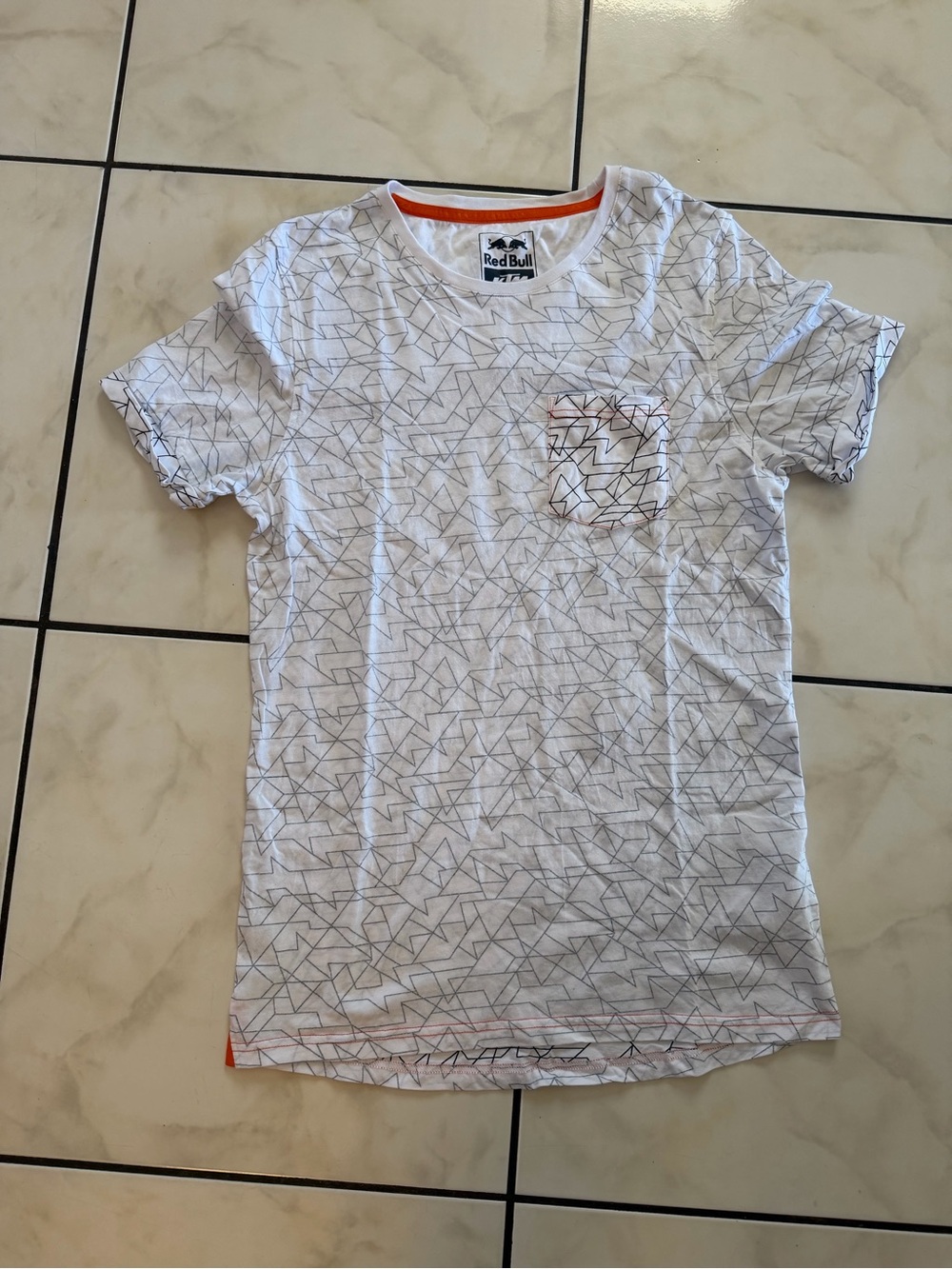 KTM Red Bull Racing White Geometric Pocket Short-Sleeve Tee